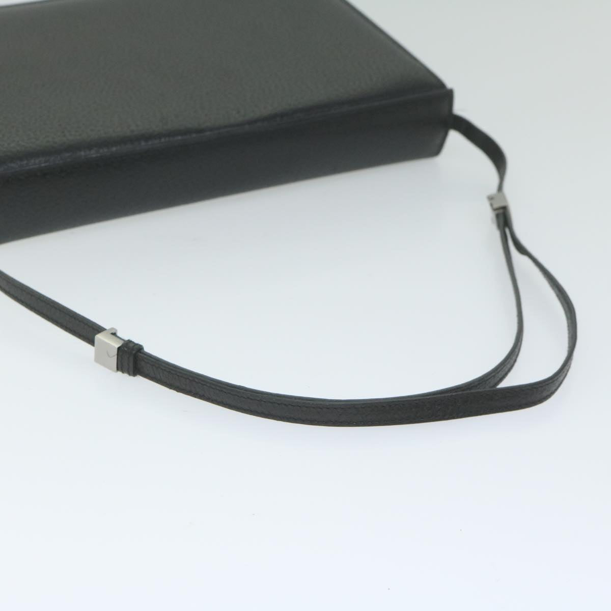 GUCCI Shoulder Bag Leather Black ar11004