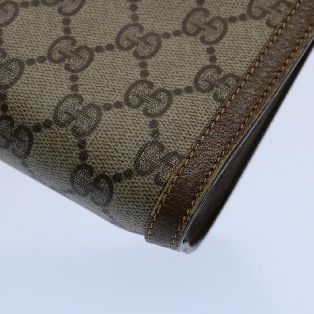 GUCCI GG Supreme Web Sherry Line Clutch Bag Beige Red 89 01 033 ar11009