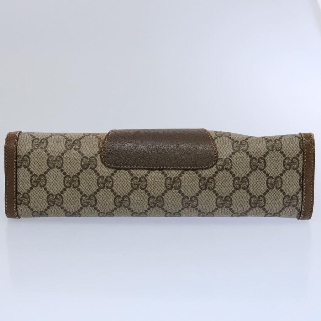 GUCCI GG Supreme Web Sherry Line Clutch Bag Beige Red 89 01 033 ar11009