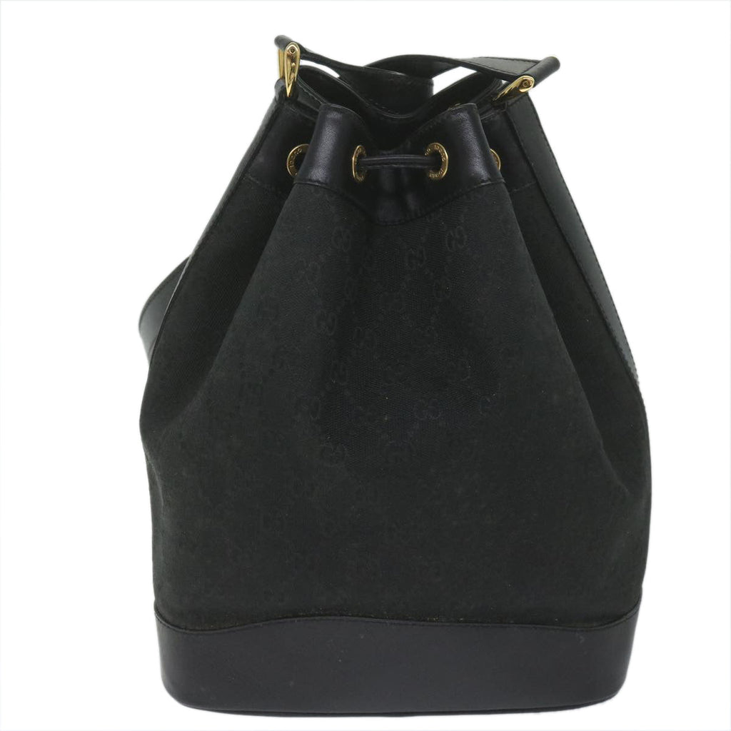 GUCCI GG Canvas Shoulder Bag Black 001 2854 1627 ar11015