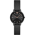Ladies Black Stainless Steel Mesh Emporio Armani Watch AR11252