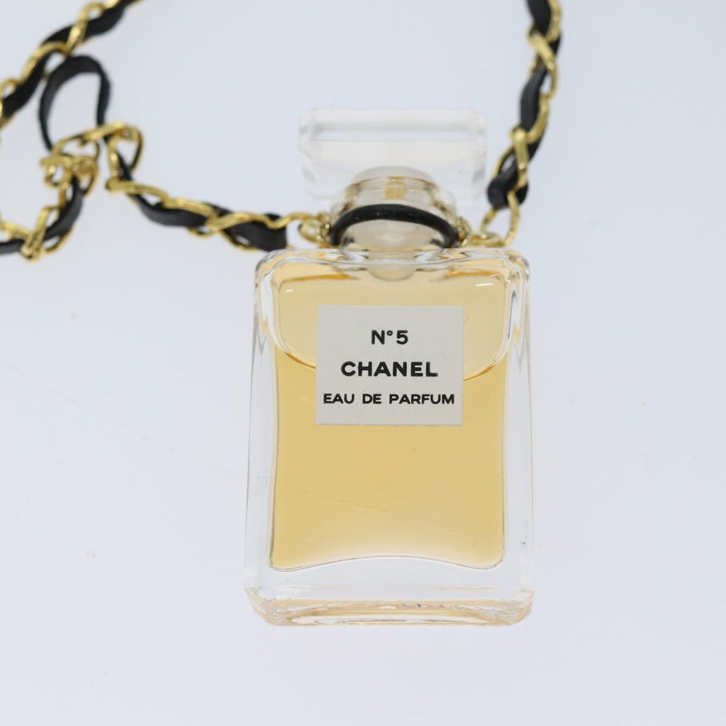 CHANEL Perfume Necklace Gold CC ar11600B