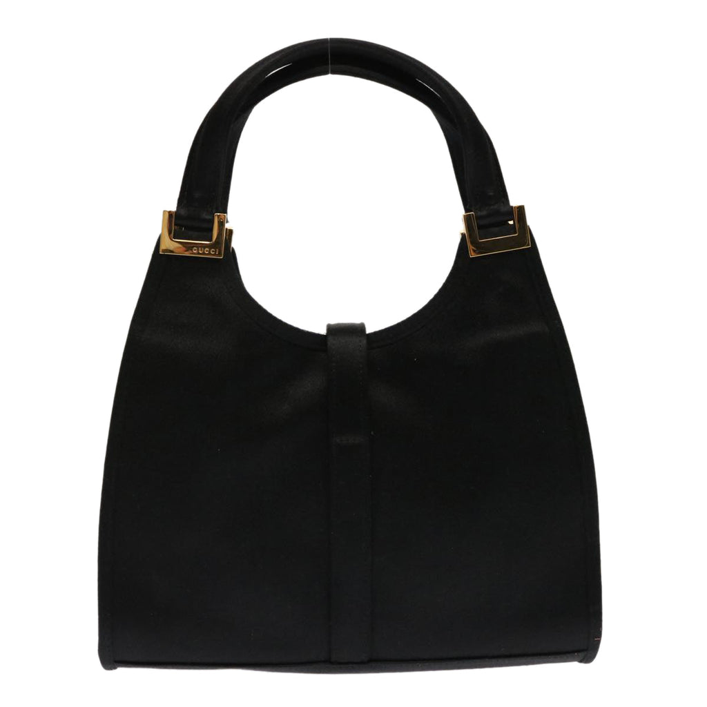 GUCCI Jackie Hand Bag Satin Black 005 0788 00926 ar11686