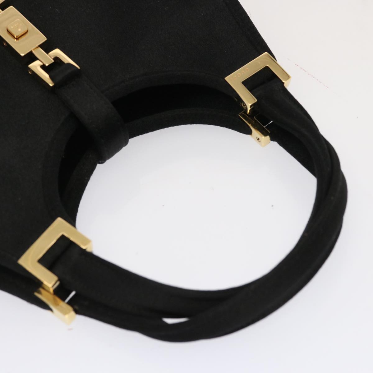 GUCCI Jackie Hand Bag Satin Black 005 0788 00926 ar11686