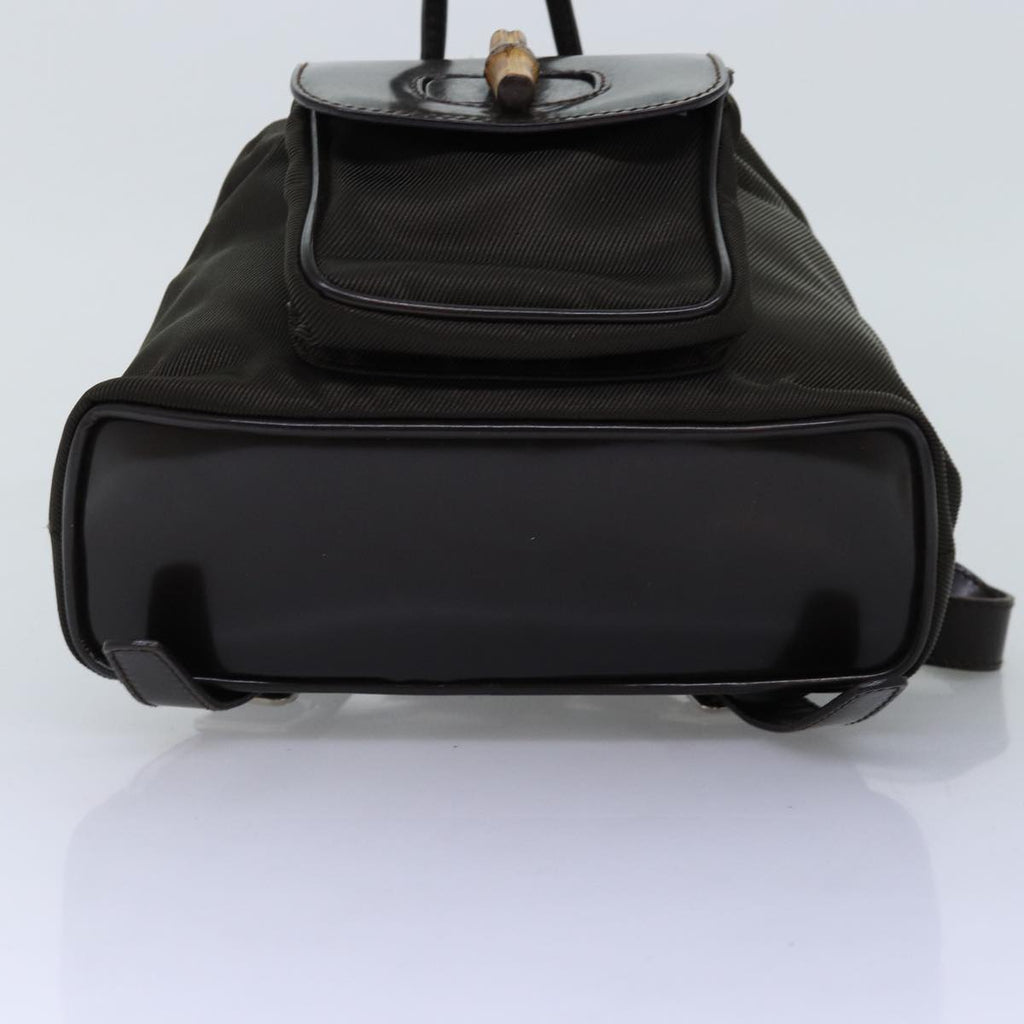 GUCCI Bamboo Backpack Nylon Brown 003 1998 0030 ar11716