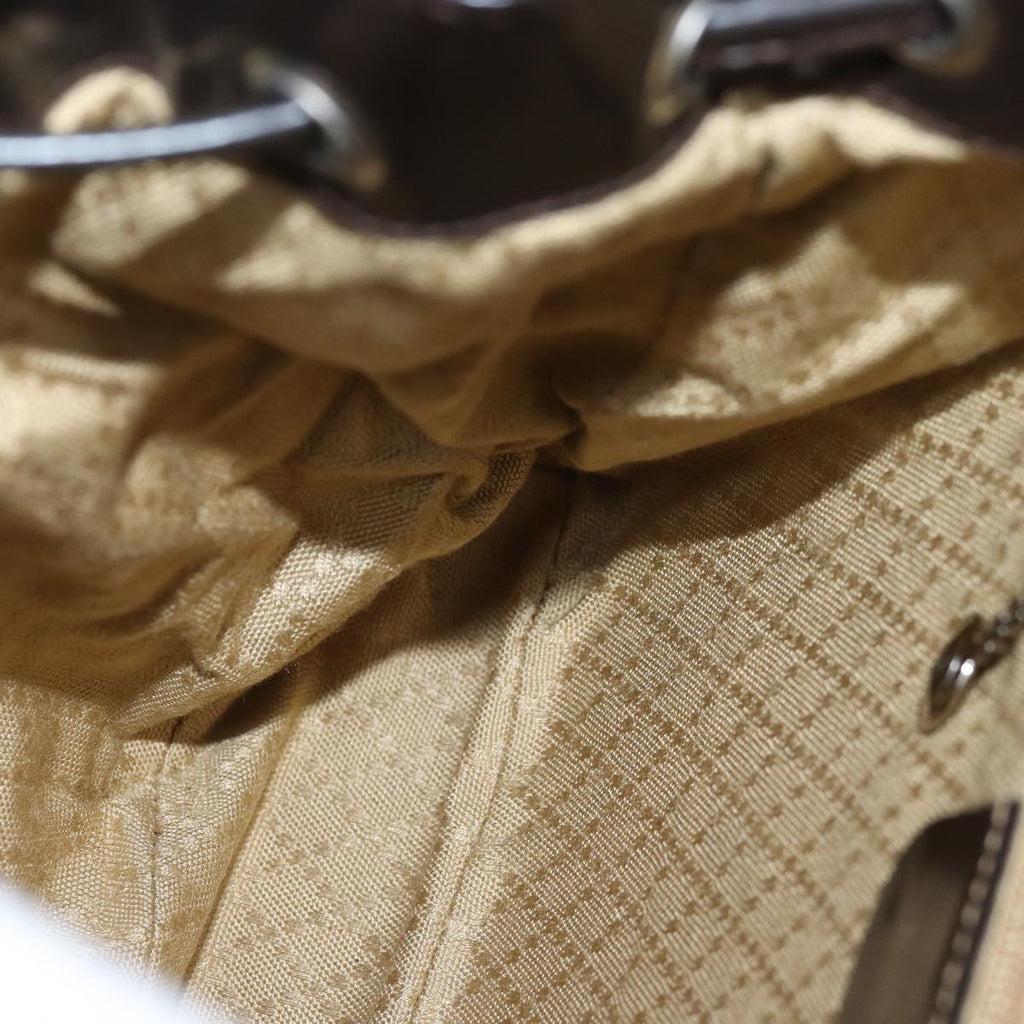 GUCCI Bamboo Backpack Nylon Brown 003 1998 0030 ar11716