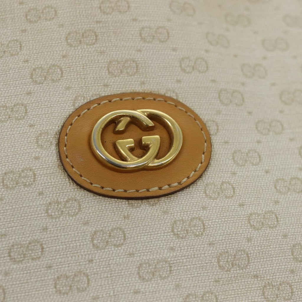 GUCCI Micro GG Supreme Shoulder Bag PVC Beige ar11825