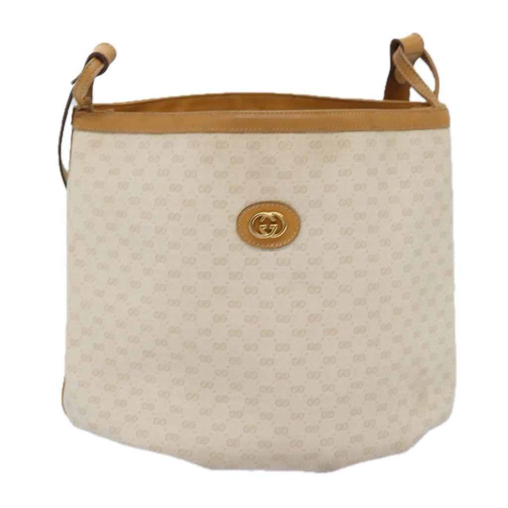 GUCCI Micro GG Supreme Shoulder Bag PVC Beige ar11825