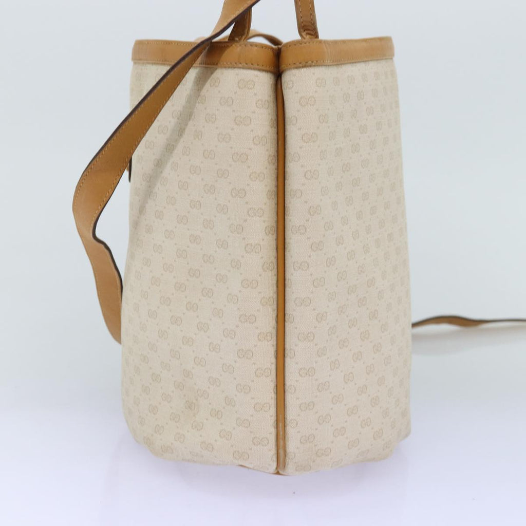 GUCCI Micro GG Supreme Shoulder Bag PVC Beige ar11825