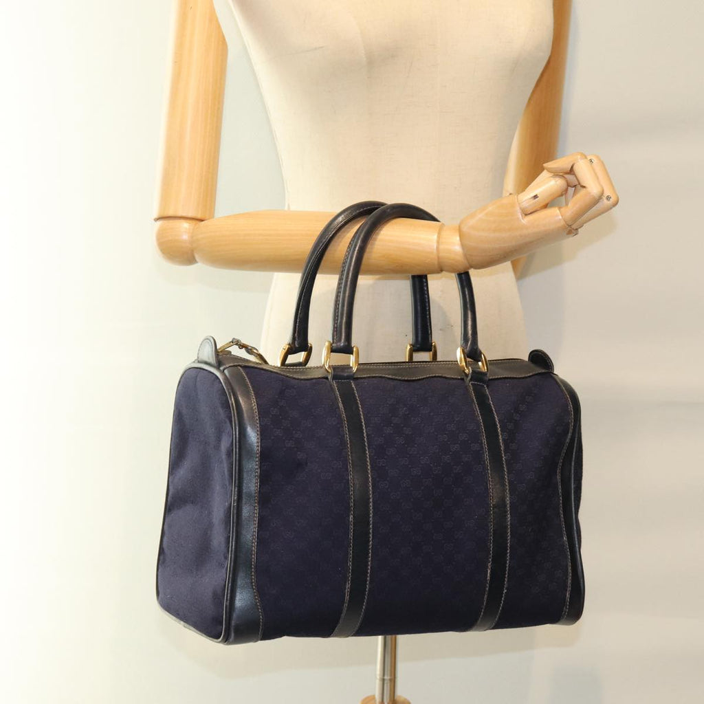 GUCCI Micro GG Canvas Boston Bag Blue ar11842
