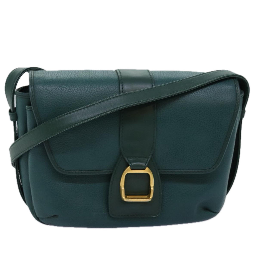 GUCCI Shoulder Bag Leather Green ar11848
