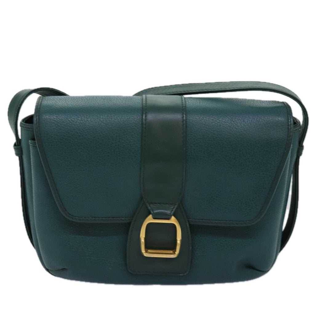 GUCCI Shoulder Bag Leather Green ar11848