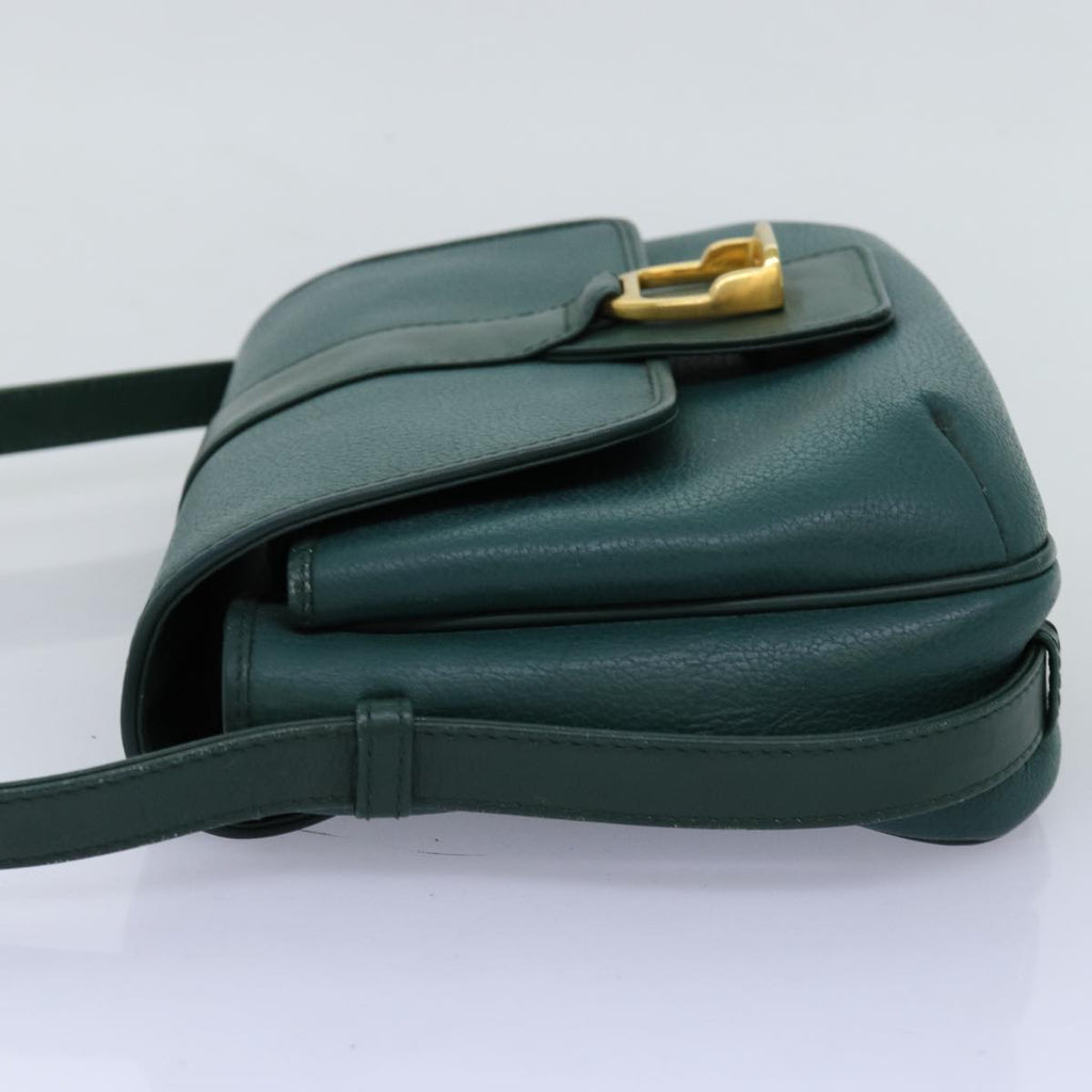 GUCCI Shoulder Bag Leather Green ar11848