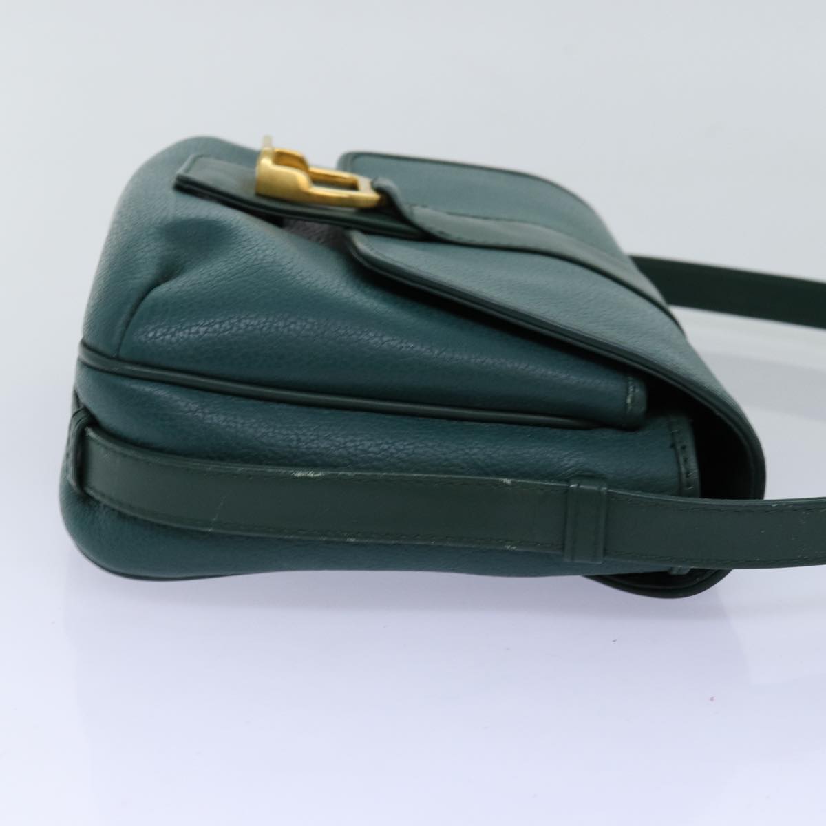 GUCCI Shoulder Bag Leather Green ar11848
