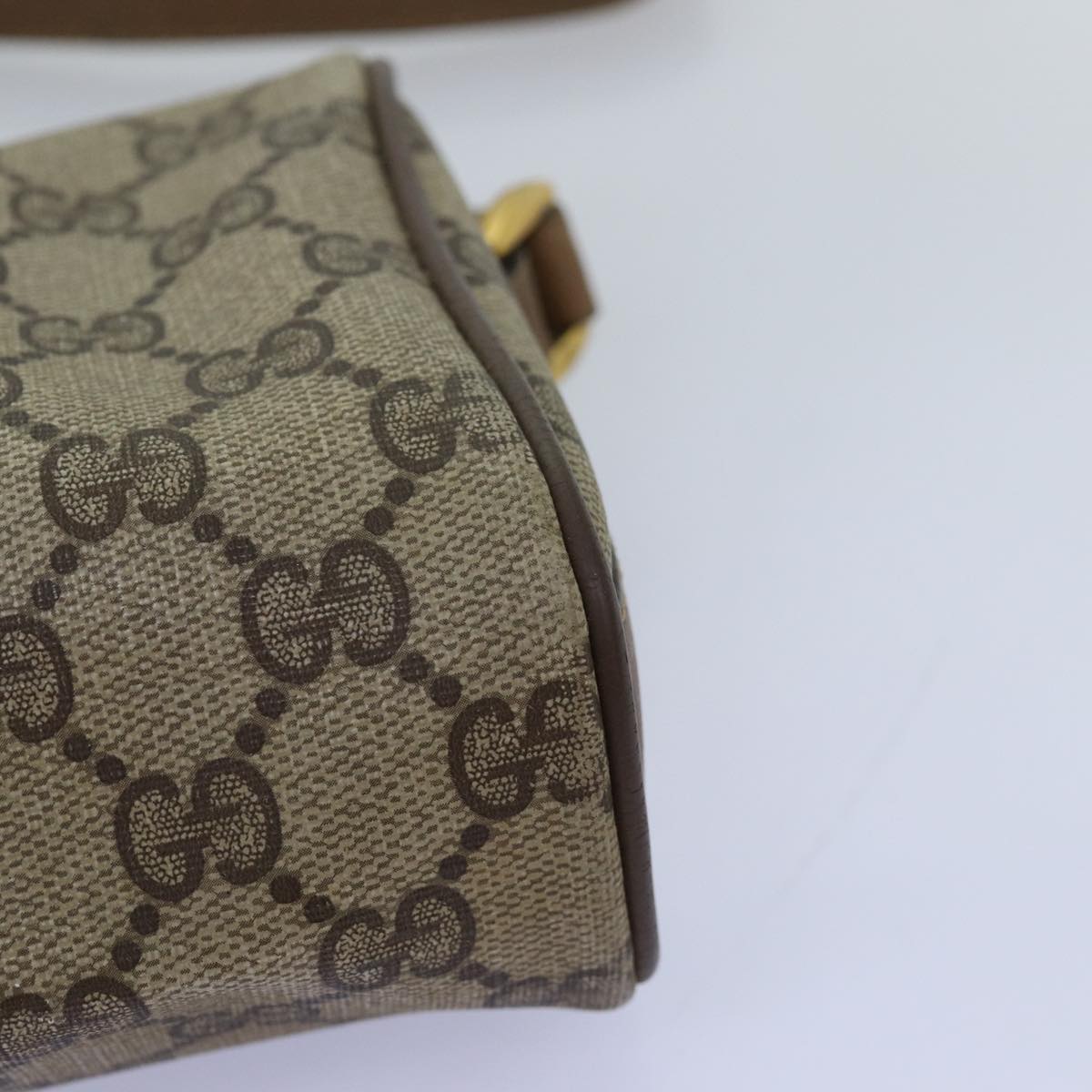 GUCCI GG Supreme Web Sherry Line Shoulder Bag Beige Red 89 02 018 ar11875