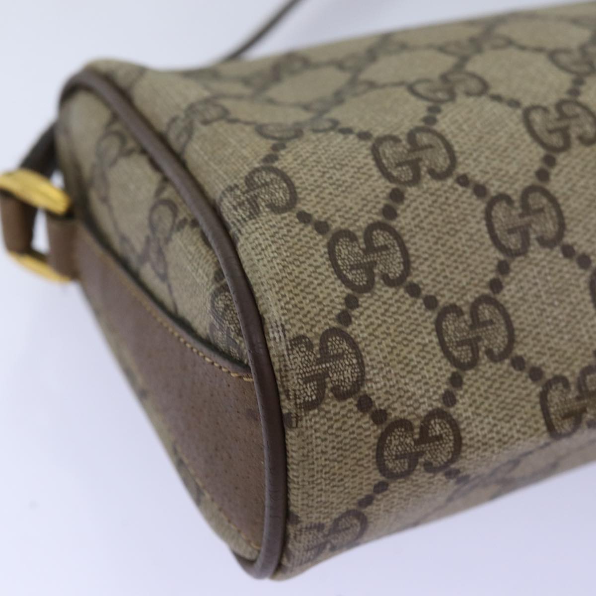 GUCCI GG Supreme Web Sherry Line Shoulder Bag Beige Red 89 02 018 ar11875