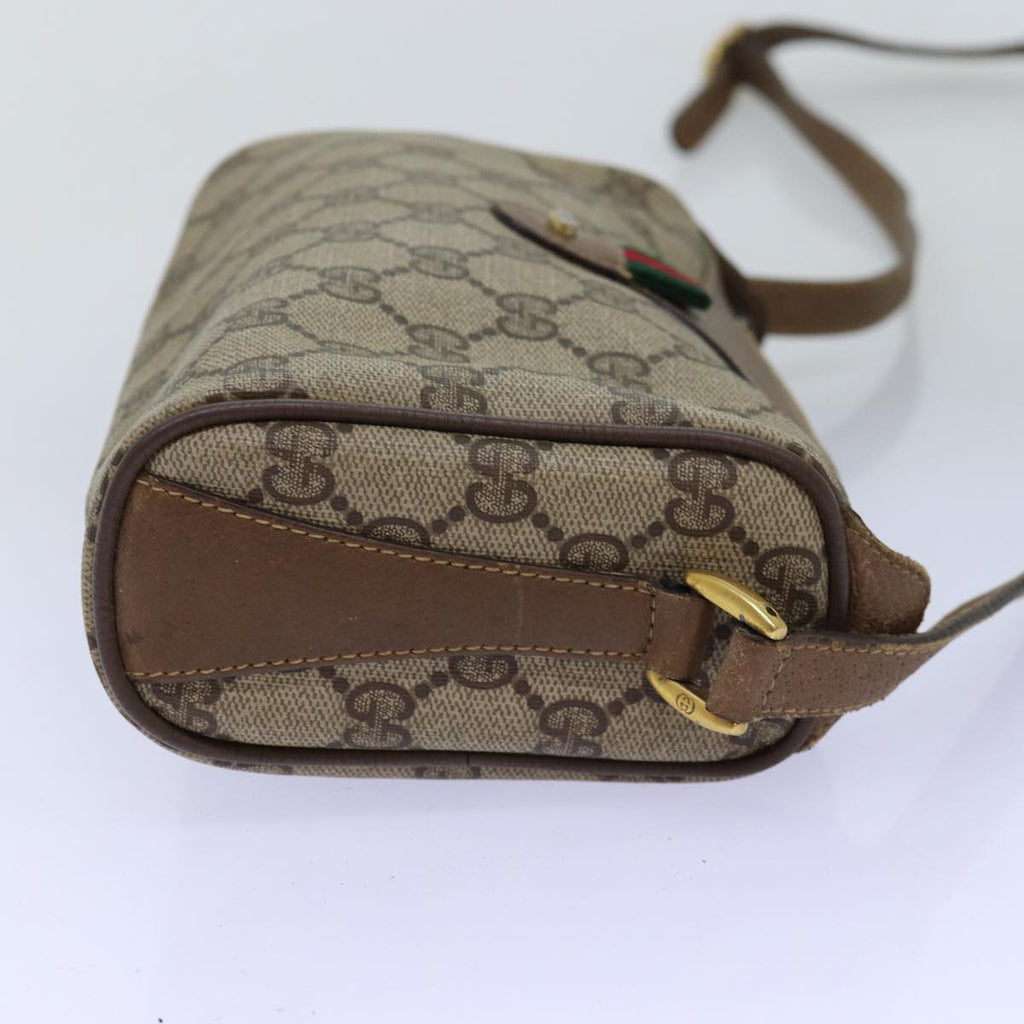 GUCCI GG Supreme Web Sherry Line Shoulder Bag Beige Red 89 02 018 ar11875