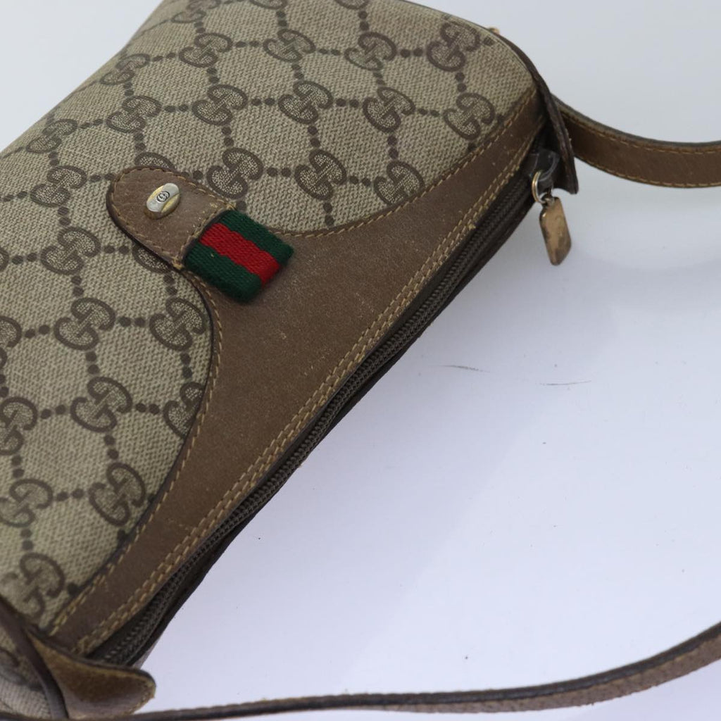 GUCCI GG Supreme Web Sherry Line Shoulder Bag Beige Red 89 02 018 ar11875
