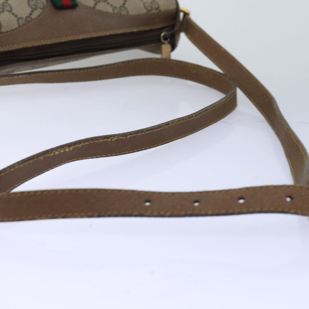 GUCCI GG Supreme Web Sherry Line Shoulder Bag Beige Red 89 02 018 ar11875