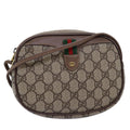GUCCI GG Supreme Web Sherry Line Shoulder Bag PVC Beige Red 007 58 ar11876