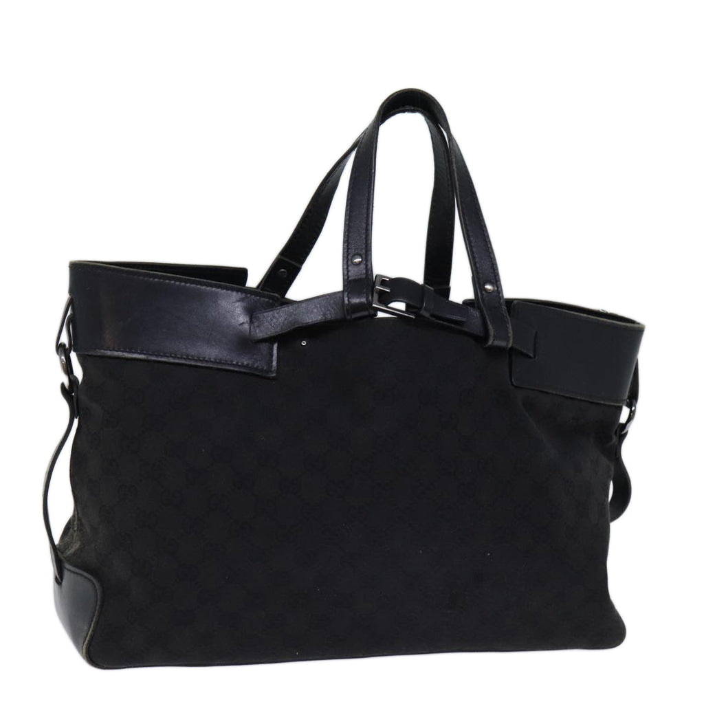 GUCCI GG Canvas Hand Bag Black ar11879