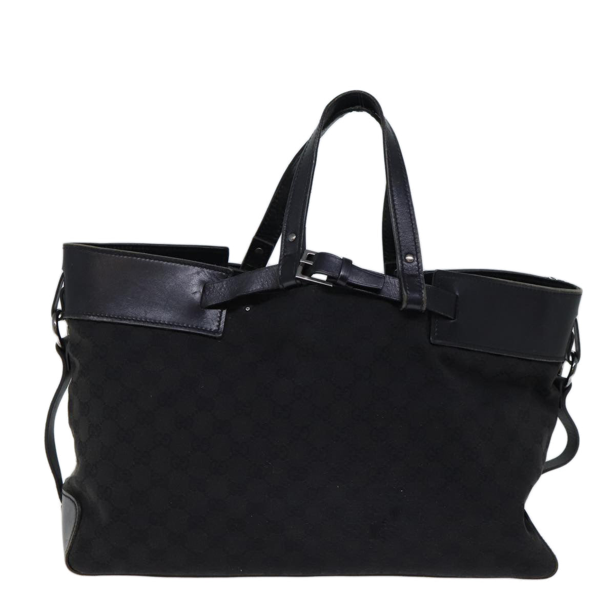 GUCCI GG Canvas Hand Bag Black ar11879