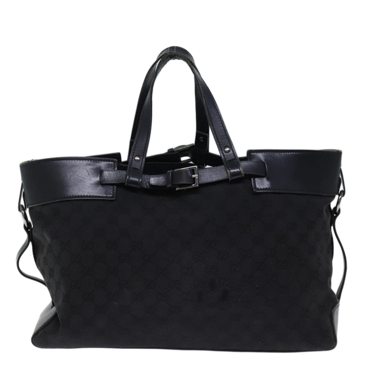 GUCCI GG Canvas Hand Bag Black ar11879