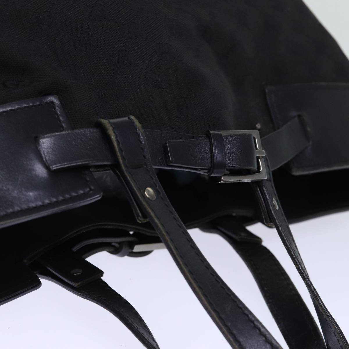 GUCCI GG Canvas Hand Bag Black ar11879
