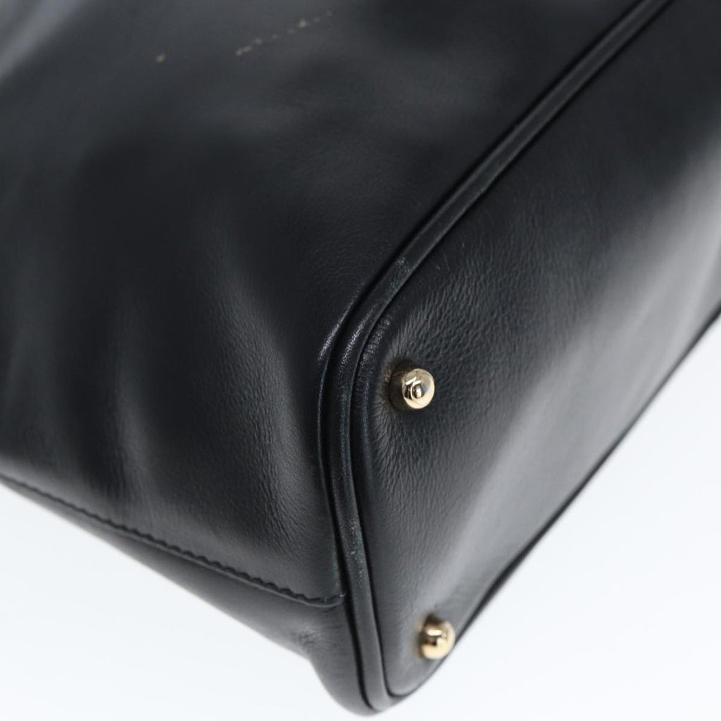 GUCCI Bamboo Hand Bag Leather Black 000 1186 0289 ar11883