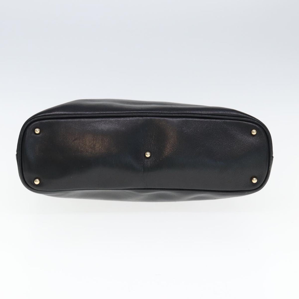 GUCCI Bamboo Hand Bag Leather Black 000 1186 0289 ar11883