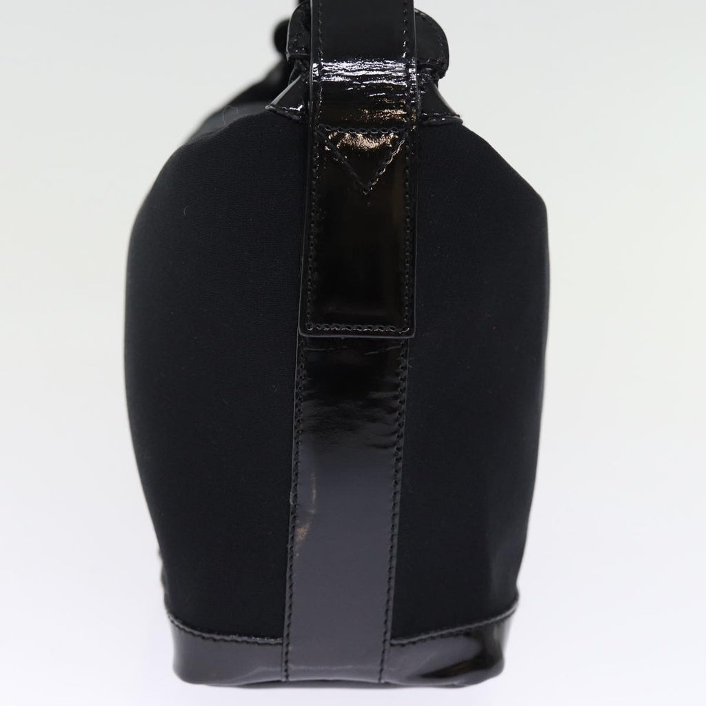 GUCCI Bamboo Hand Bag Nylon Black ar11884