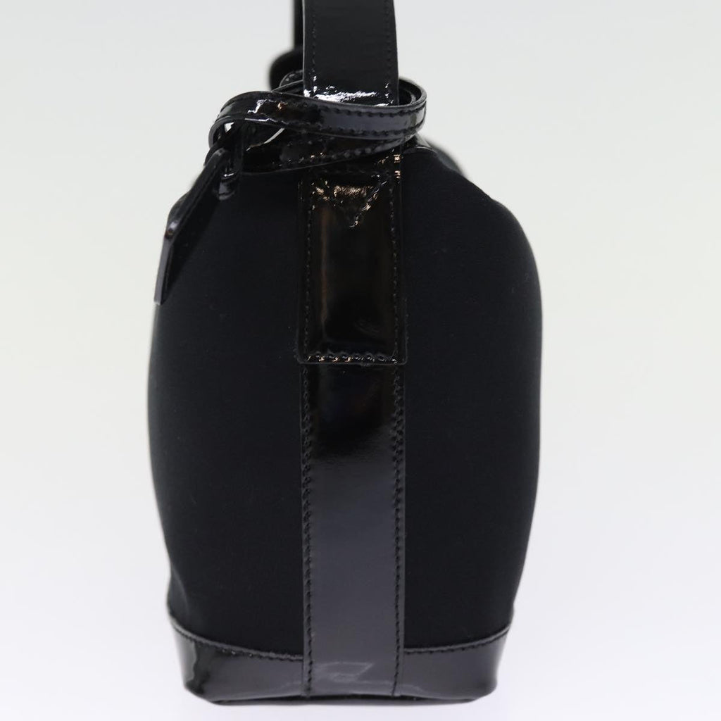 GUCCI Bamboo Hand Bag Nylon Black ar11884