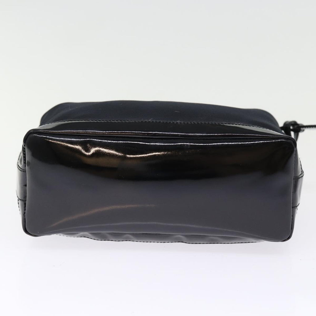 GUCCI Bamboo Hand Bag Nylon Black ar11884