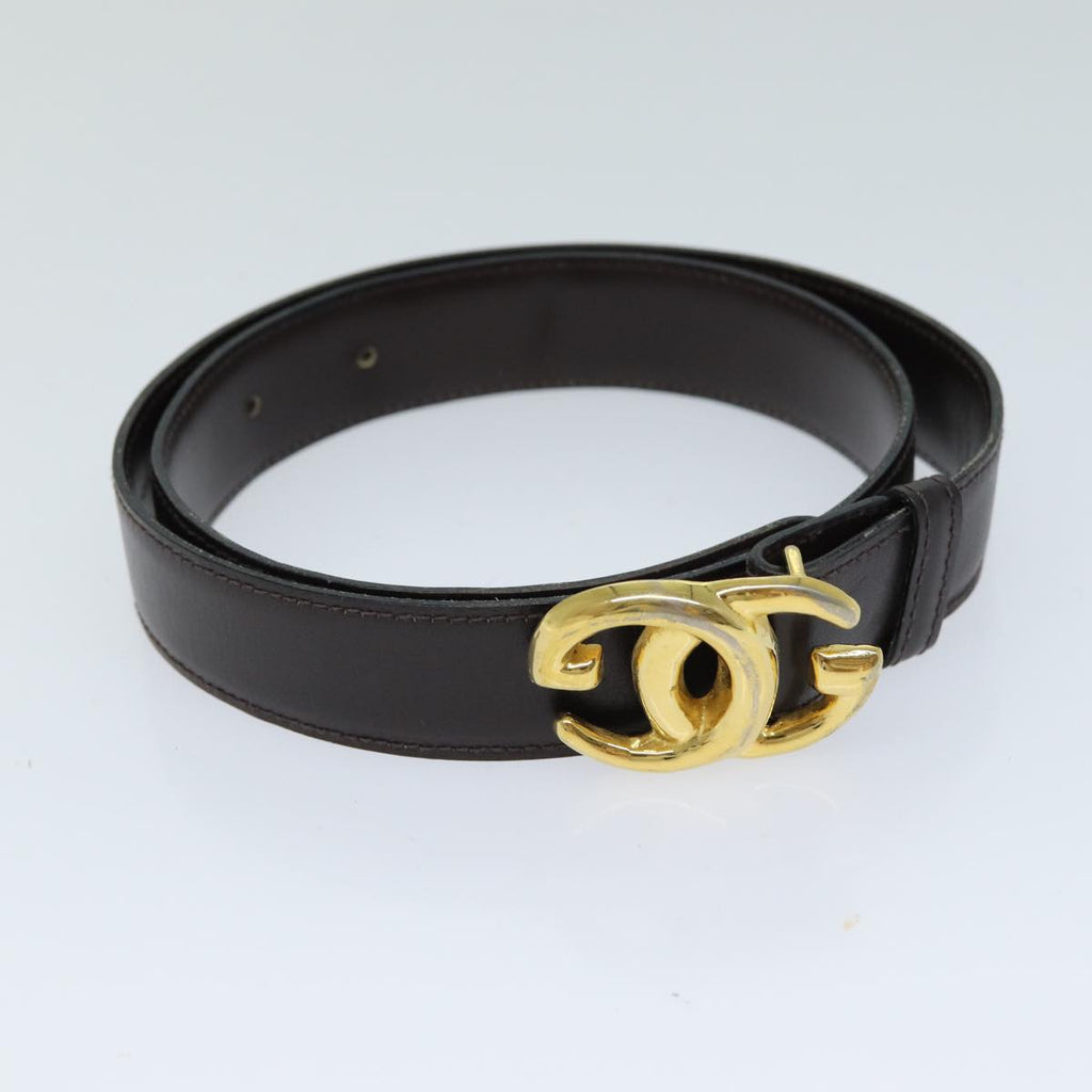 GUCCI Belt Leather 32.3"" Black ar11920B