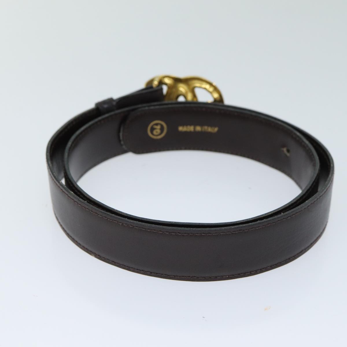 GUCCI Belt Leather 32.3"" Black ar11920B