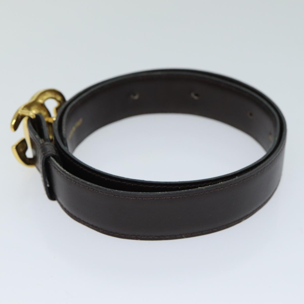 GUCCI Belt Leather 32.3"" Black ar11920B
