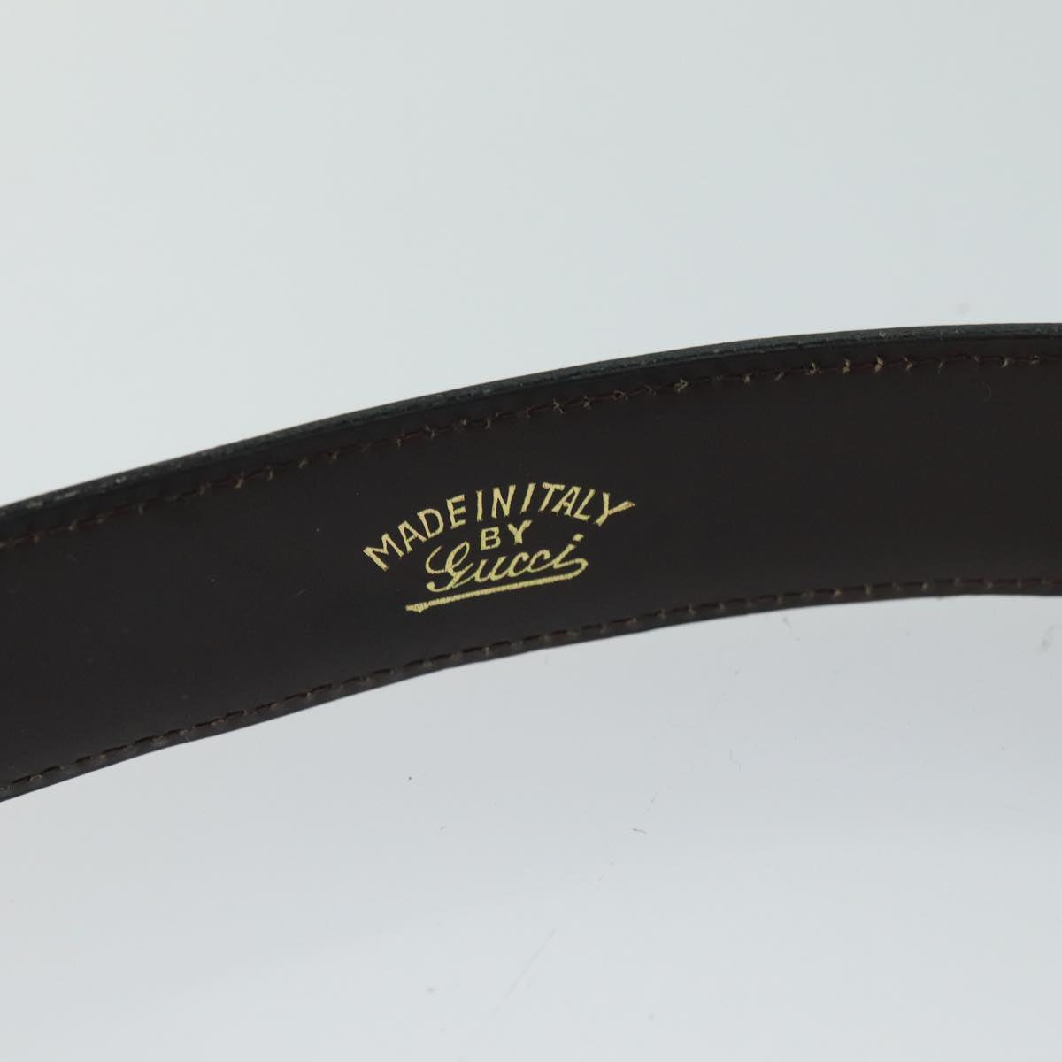 GUCCI Belt Leather 32.3"" Black ar11920B