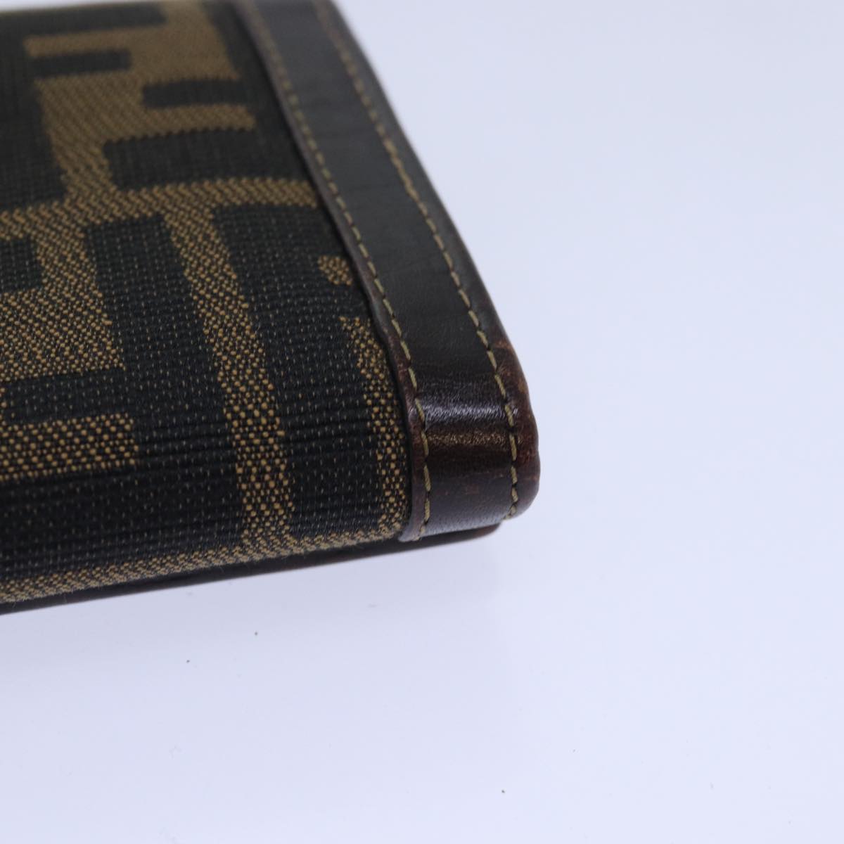 FENDI Zucca Canvas Wallet Black Brown ar11965