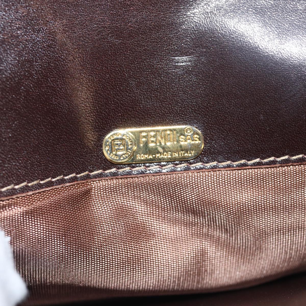 FENDI Zucca Canvas Wallet Black Brown ar11965