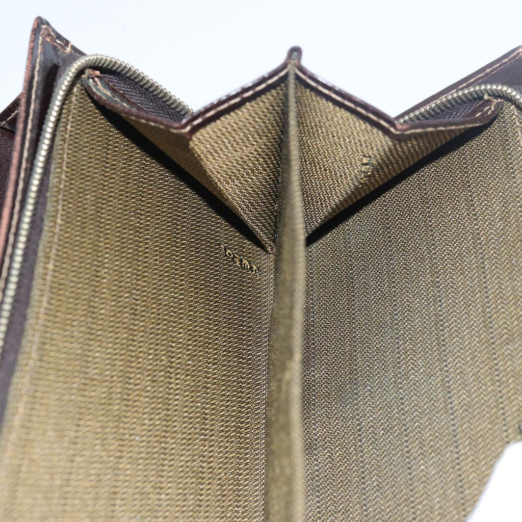 FENDI Zucca Canvas Wallet Black Brown ar11965