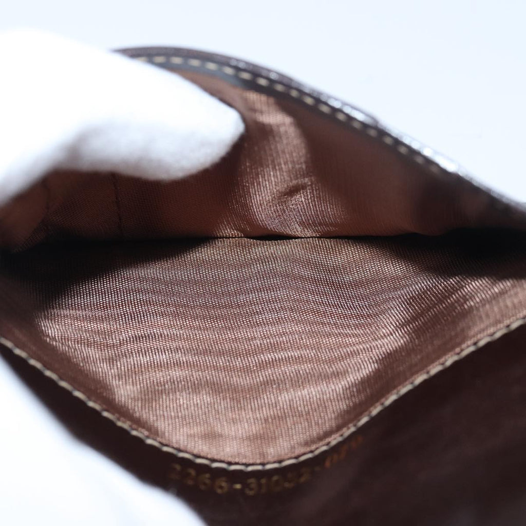 FENDI Zucca Canvas Wallet Black Brown ar11965