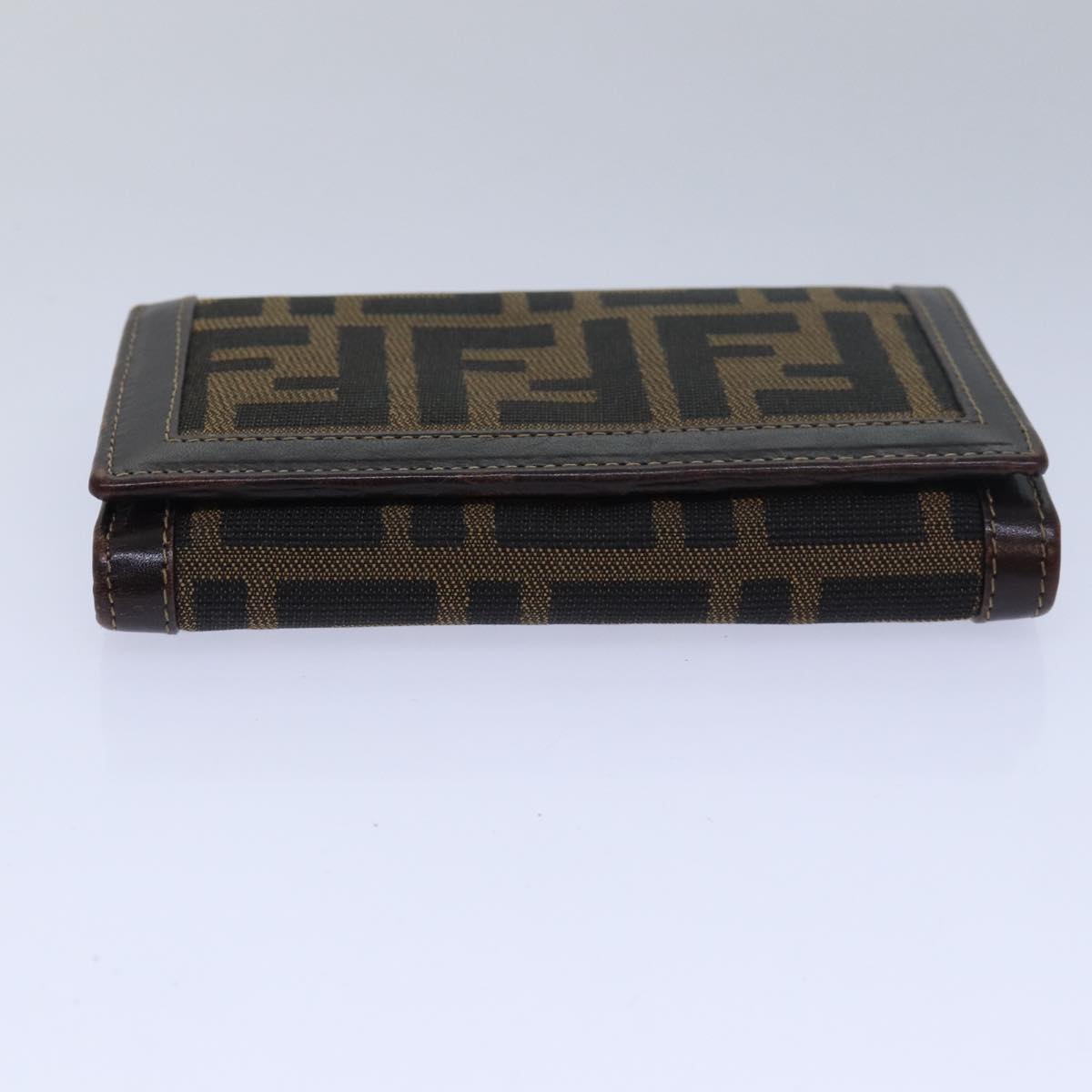 FENDI Zucca Canvas Wallet Black Brown ar11965