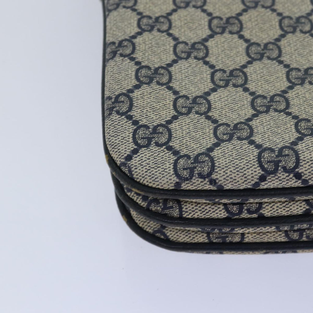 GUCCI GG Supreme Shoulder Bag PVC Leather Navy 004 106 0024 ar11976