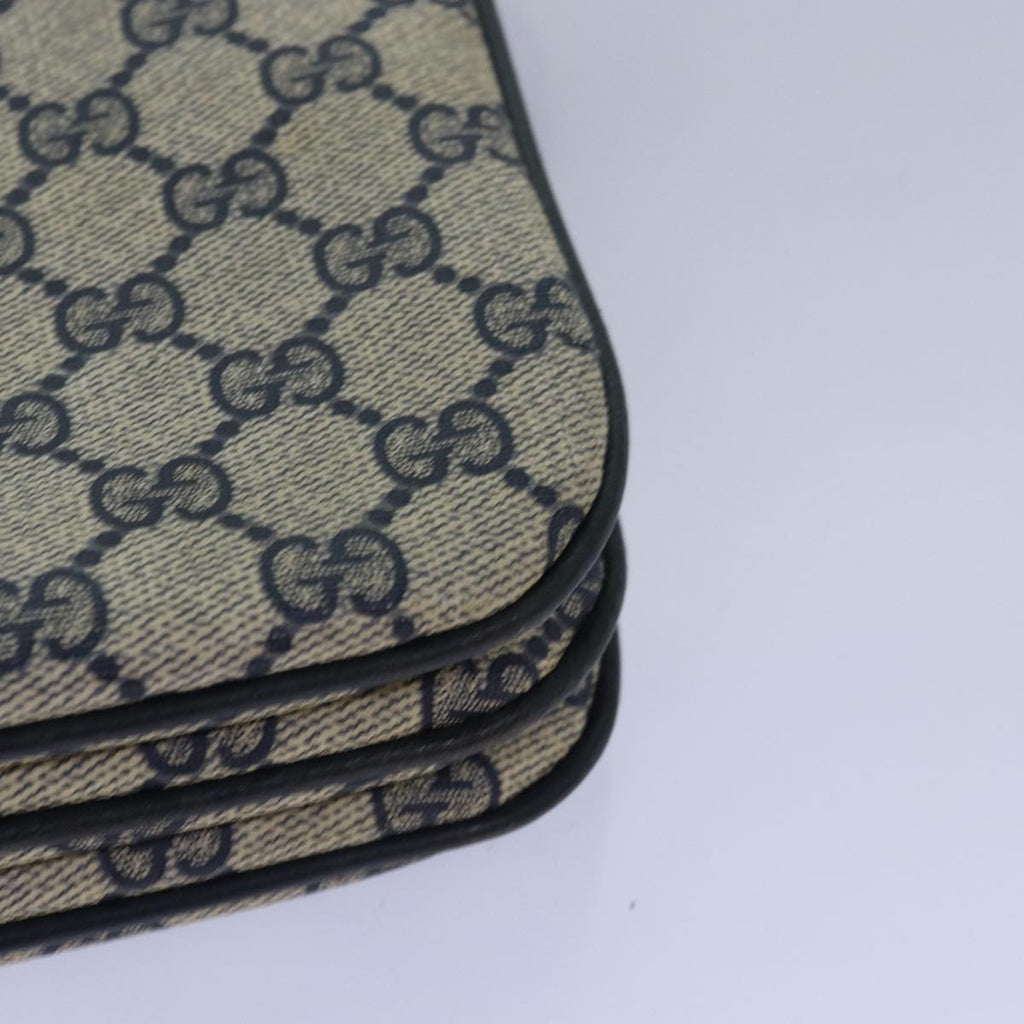 GUCCI GG Supreme Shoulder Bag PVC Leather Navy 004 106 0024 ar11976