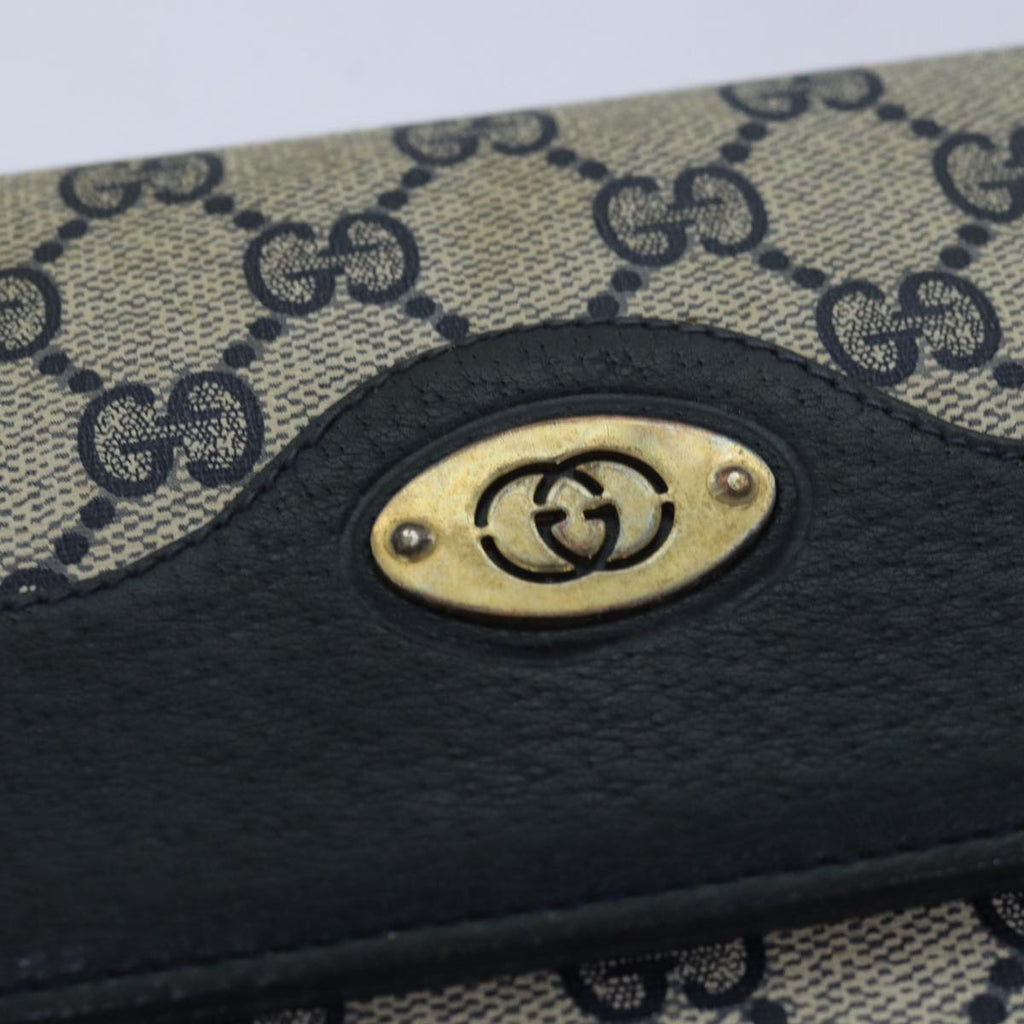 GUCCI GG Supreme Shoulder Bag PVC Leather Navy 004 106 0024 ar11976