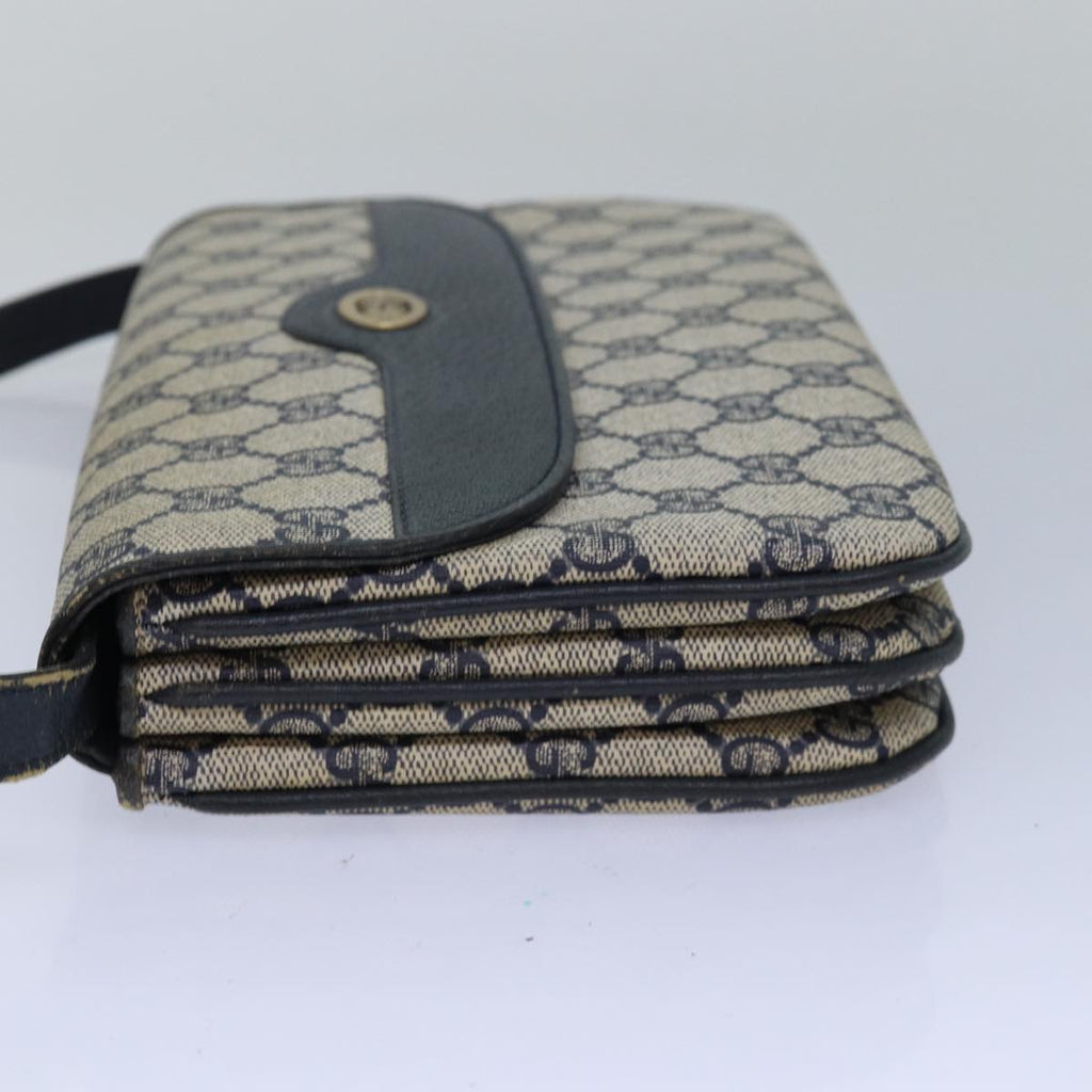 GUCCI GG Supreme Shoulder Bag PVC Leather Navy 004 106 0024 ar11976