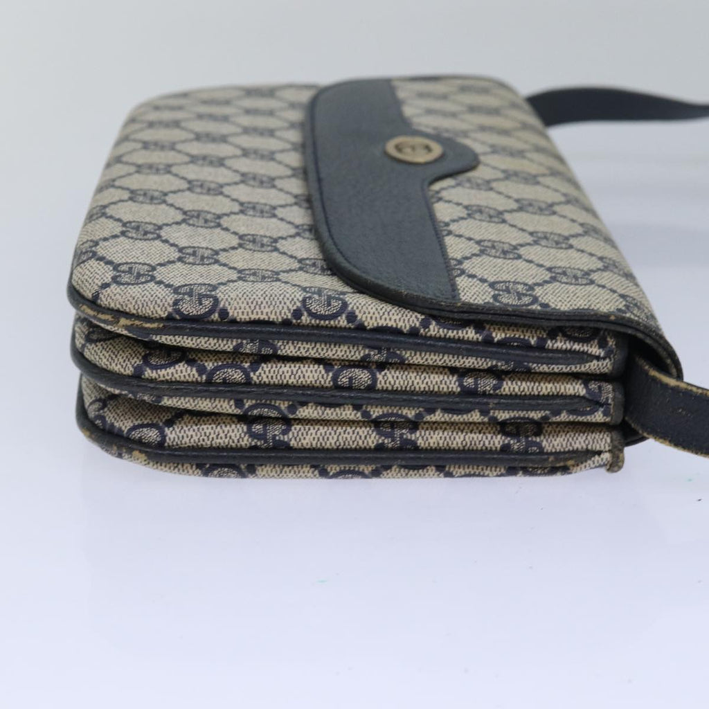 GUCCI GG Supreme Shoulder Bag PVC Leather Navy 004 106 0024 ar11976
