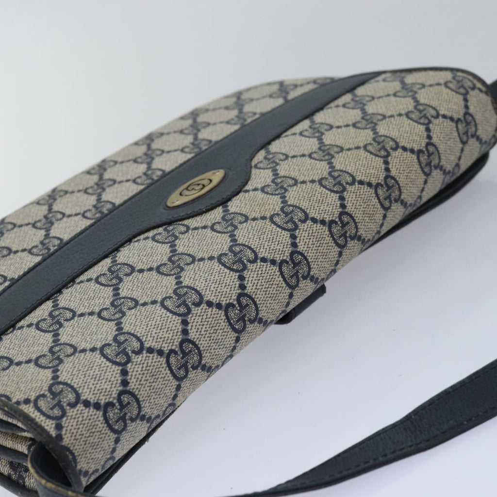 GUCCI GG Supreme Shoulder Bag PVC Leather Navy 004 106 0024 ar11976