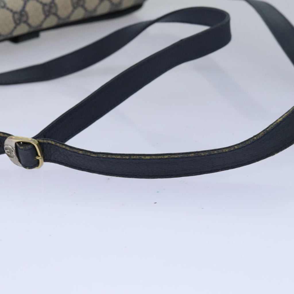 GUCCI GG Supreme Shoulder Bag PVC Leather Navy 004 106 0024 ar11976