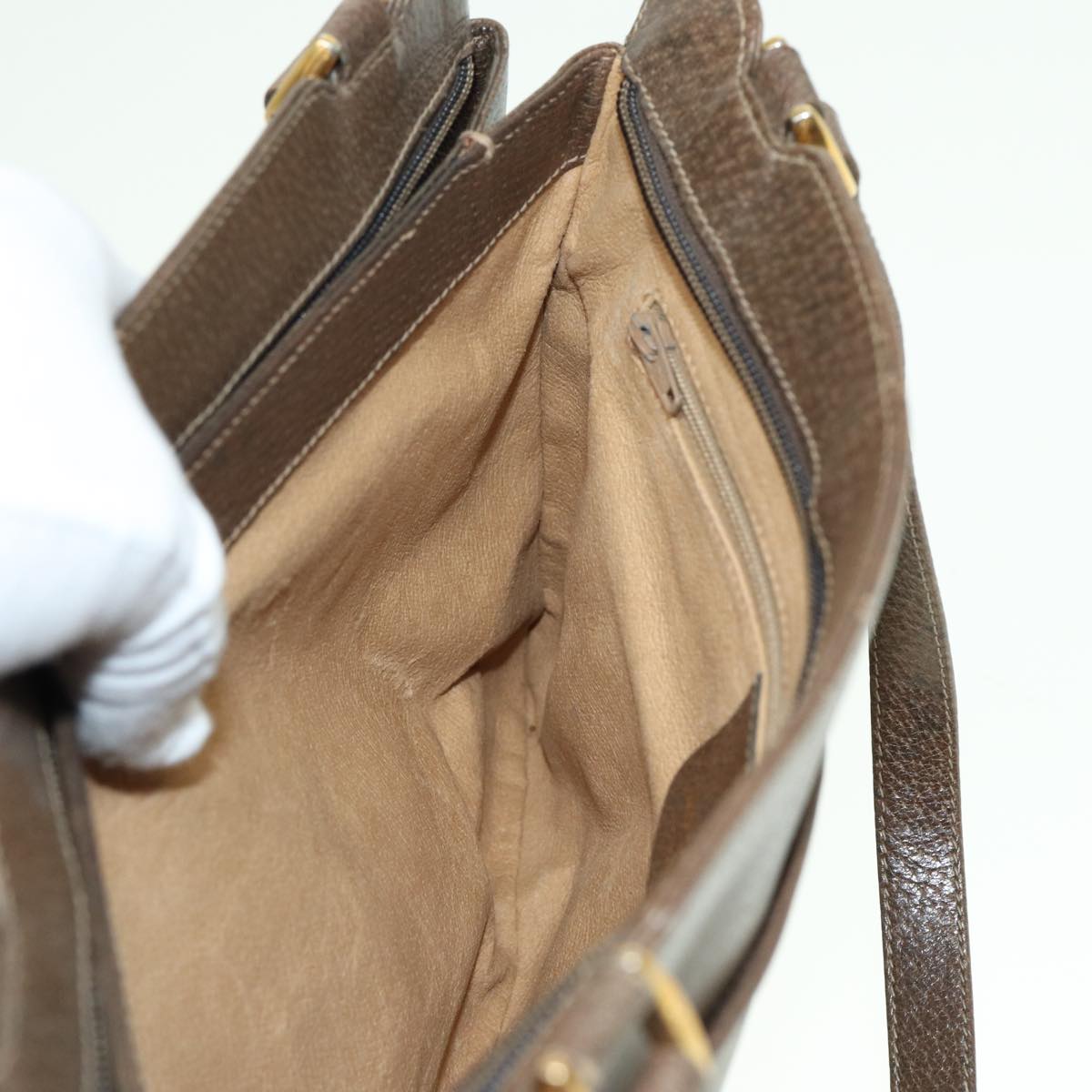 GUCCI GG Supreme Hand Bag PVC Beige 86 02 021 ar11979